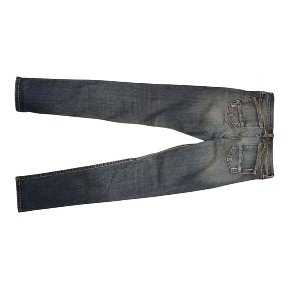 Flying Monkey Platinum Distressed Sashiko Boro Patched Womens Skinny Jeans Sz 28 - Picture 4 of 13